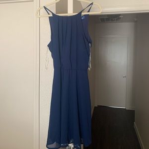 High neck mini dress
